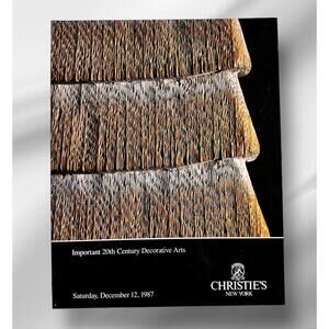 Christie's NY 1987 Important 20th Century Decorative Arts Auction Catalog